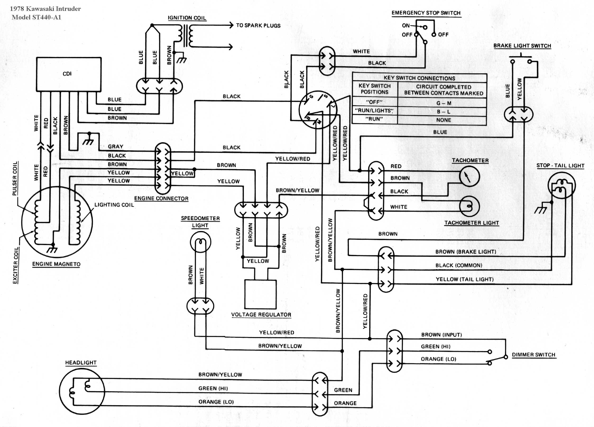 Kawasaki Intruder Snowmobile Wiring Diagrams